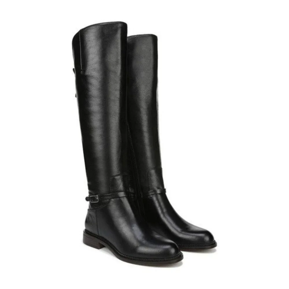 New! FRANCO SARTO Women's Riding Boots Tall Boots Black Knee High Size 6